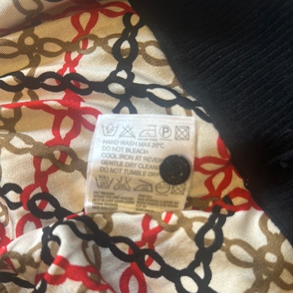 Escada Sport Black Button-Up Cardigan w inside chain design 75% merino wool sz M - Picture 13 of 14